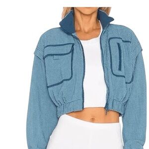 Free People Forty Love Jacket S Caribbean Coast Cropped Tenniscore EUC
